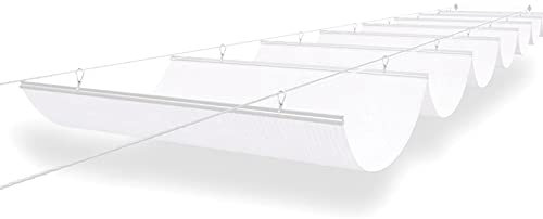 Voile d'ombrage léger et rétractable pour cour, jardin, 3 x 3 m, toile d'ombrage pour toit, pergola, filet d'ombrage