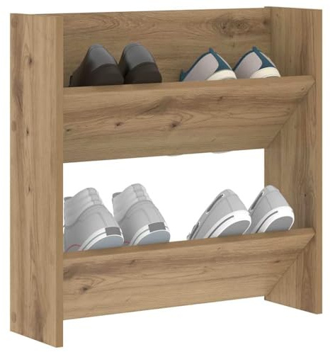 vidaXL Shoe Cabinet 60 x 18 x 60 cm Engineered Wood Artisan Oak