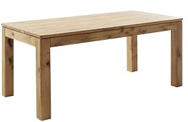 Robas Lund ETNA Esstisch, Wildeiche geölt, 180-260x90x77 cm, 98 kg, Massivholz AST/Balkeneiche, Butterflyauszug, Pflegeleicht, Esszimmer/Wohnzimmer, Bosnien und Herzegowina