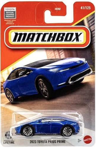 Matchbox 2023 Toyota Prius Prime [Blau] 41/125, Maßstab 1:64, Druckguss-Spielzeugfahrzeug