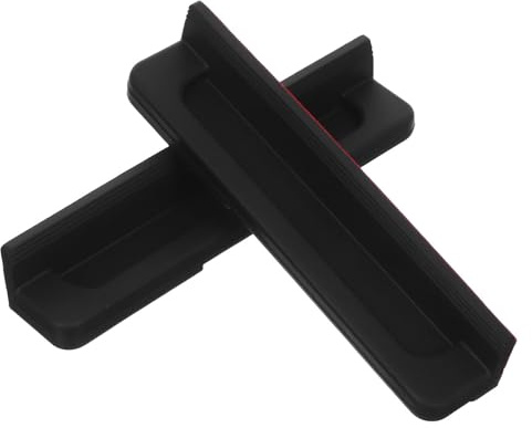 Kisangel Lot de 2 Poignées de Pied Noires pour Armoire à Poubelle, Ouverture sans Contact pour Tiroirs Coulissants, Compatibles Portes à Recouvrement Total, Outil Pratique Cuisine