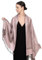 Achillea Zweifarbiger Vintage-Schal aus Jacquard, Paisleymuster, Pashmina-Schal, Pink, Grau