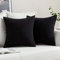 MIULEE 2er Set Kissenbezüge Dekokissen Körnig Dekorativ Kissenbezug Kissenhülle Sofakissen Deko Bezug Weich Zierkissen Kissen für Wohnzimmer Schlafzimmer 45x45cm Schwarz