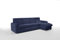 Robin Bristol Ecksofa mit Schlaffunktion Bettkasten Verstellbare Kopfstützen Sofa L-Form Schlafsofa Freistehende Eckcouch Schlafcouch Wohnzimmermöbel Wohnlandschaft Rechts (Marineblau)