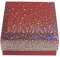Idena 31462 - Geschenkbox mit Sternen, Größe 15x15x8 cm, Weihnachten, Geschenkverpackung