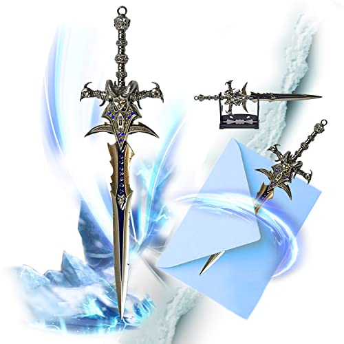 World of Warcraft Frostmourne, Brieföffner in Schwertform mit Basis, 22,5 cm, Accessoire für Zuhause und das Büro, Geschenk und Merchandise für Fans & Sammler