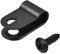 sourcing map 5.3mm Nylon R Type Cable Clip Wire Clamp with Screws Black 50pcs