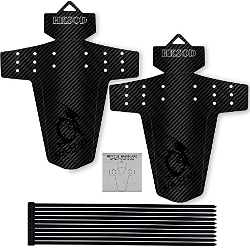 hksod Fahrrad Schutzbleche 2 Stücke MTB Mudguard Fox 26 650B 27,5 29 MTB Schutzblech mit 10 Kabelbinder Spritzschutz(Silber)