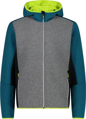 CMP Man Jacket Fix Hood Bonded Wooltech 32M2257 Größe 54 M916 deep lake