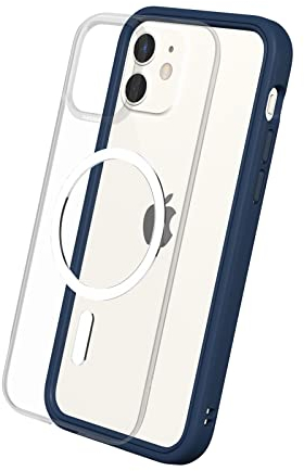 RhinoShield Modulares Case kompatibel mit MagSafe für [iPhone 12/12 Pro] | Mod NX - Überragender Magnet, Individuell anpassbare, strapazierfähige Schutzhülle 3.5M / 11ft Fallschut - Marineblau