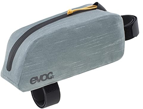 EVOC TOP TUBE PACK WP, leichtes Fahrradzubehör (ideale Fahrradrahmentasche, perfekte Radtasche, vielseitige Bike Tasche, Maße: 20 x 5 x 8,5 cm, Gewicht: 70 g, Volumen: 0,8 l), Steel