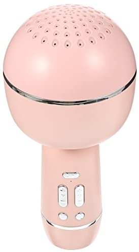 Milisten 1 Set Unterstützung Lautsprecher Player schnurloser Kondensator Handmikrofon KTV Home Mikrofon Leichte kabellose Maschine Rosa Hochfrequenz tragbar praktisch