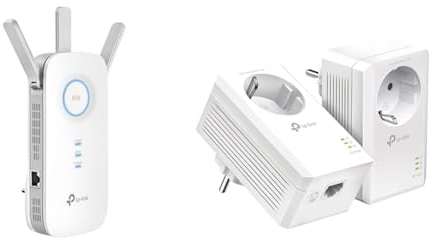 TP-Link RE550 WLAN Verstärker Repeater AC1900 & Powerline Adapter Set TL-PA7017P KIT