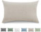 TOCOMOA Kissenbezug 50x80 cm 2er Set - 100% Gewaschene Baumwolle Kissenbezüge Oeko-TEX Zertifiziert, Leinenoptik und Atmungsaktiv Kissenhülle, Dunkel Beige Kopfkissenbezug mit Reißverschluss