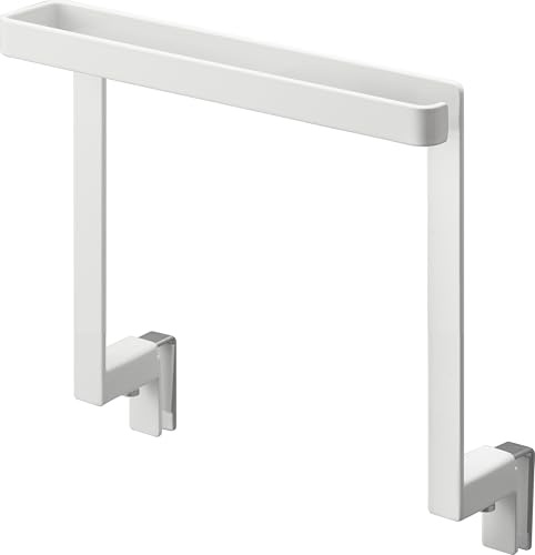 Yamazaki 1590 Tower Floating Towel Hanger, White, Steel, 20 x 910 x 19.5 cm
