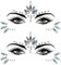 SGERUFZ Meerjungfrau Gesicht Edelsteine Stick Juwelen für Frauen, Halloween, Cosplay, Rave Party, Make-up, Geschenk für Kinder, temporäre Tattoos, Festival