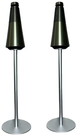ZGOUO Speaker Floor Stand is Compatible with Bang&Olufsen Beosound 2 (First, Second, and Third Generations), Made of Aluminum Alloy Material, with Built-in Power Cord (Silver Pair)