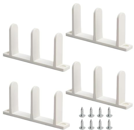 Guide De Plancher Pour Porte De Placard - 4 Pièces Guide Inférieur Pour Porte Coulissante De Dressing | Rail De Guidage Avec Vis Pour Maison Chambre Garage