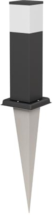 ledscom.de Pollerleuchte POLLY mit Erdspieß für außen, 35cm, schwarz, inkl. G9 Leuchtmittel, 501lm, warmweiß