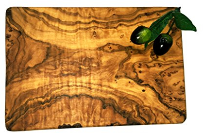 Frühstücksbrett ELLI, 21x14 cm lang, aus Olivenholz, traumhafte Maserung, Handarbeit aus Kreta