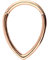 PIERCINGLINE Chirurgenstahl Clicker Tropfen Piercing Septum Tragus Helix roségoldfarben 8 mm