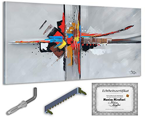 Monica Mirafiori I 140x70 cm I Tableau Peint à la Main I Modèles Tableau I Peintre Moderne I Tableaux Peintures I Toile sur Cadre en Bois