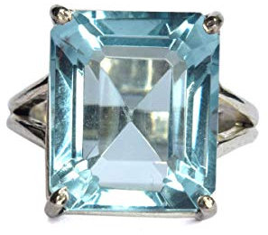 Aqua Himmel Aquamarin Silber Ring Ca. 30-40 Ct 925er Sterling Silber Ring Man Ring, Aquamarin Damenring, Vatertagsgeschenk Ring, Aquamarinring