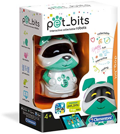 Clementoni - 12099 - Sapientino - Dog Bit, Robot educativo Bambini - Coding per Bambini 4 Anni, Robot Coding, Pet Bits collezionabili, elettronico parlante