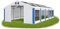 Das Company Transparentes Partyzelt 5x10 m wasserdicht weiß-blau ganzjährig Stahlseile Dachplane modular 580g/m² PVC Gartenzelt Winter Plus MST