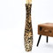 Leewadee Grand Vase A Poser Au Sol pour Branches Décoratives De Pampa, Vase en Bois De Manguier, 90 cm, Noir Doré