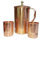 Bona Fide Kupfer-Wasserkrug mit 2 Kupferbechern, stilvoller Kupferkrug, Ätz-Design, Krug zur Aufbewahrung von Wasser, fasst 1,5 l Wasser, 1,5 l mit Becher, Krugglas-Set