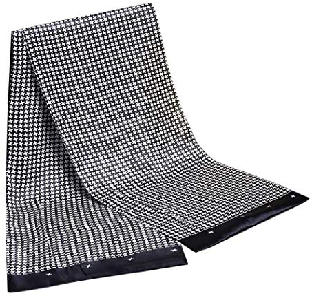 UK_Stone Klassisch Seidenschal Schwarzweiß Halstuch Herren Schal Schwarz Weiß Hahnentritt Houndstooth