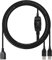 Vrllinking USB Splitter Cable,Printer Sharing Switch Cable, USB Splitter 2 Male 1 Female for Printer, Scanner, Speaker, Keyboard, Mouse Etc, with Printer Cable (5ft/1.5m)
