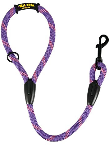 Anti Pull and Short Rope Lead for Small Medium and Large Dogs. Made in Spain. 60cm. Violet with Pink