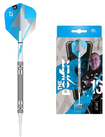 Target Darts Phil Taylor Power Series Silberne Wolfram Softdarts-Set Dartpfeile (19 gr)