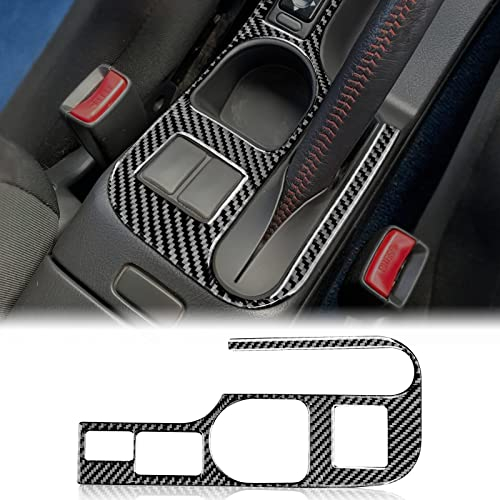 KUNGKIC Kohlefaser Auto Handbremsenkonsole Getriebeschalttafel Innenbereich Dekorative Aufkleber Compatible with Subaru Impreza STI 2002 2003 2004 Zubehör (Schwarz)