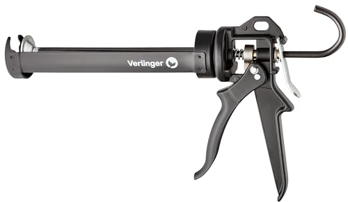 VERLINGER Pistolet À Cartouche Pour Silicone Pistolet À Calfeutrer À Colle Pour Cartouches De Silicone Acrylique Et Adhésifs Rapport De Poussée 25 1 Aluminium En Acier Noir Pro