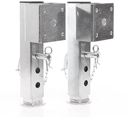 XPOtool 2X Stützfuß 350 mm Schwenkstütze bis 1300 kg aus Stahl für Anhänger inkl. Befestigungsmaterial