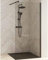 KINEDO Paroi de Douche Fixe 198,3 X 90 Smart Design Solo profilé Noir Verre Transparent