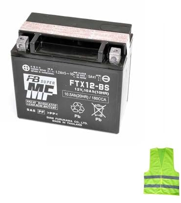 KOMPATIBEL MIT Piaggio Vespa GTS IE SUPER HPE 4T-4V ABS 300 pro Jahr 2018 al 2020 Schlagzeug YTX12-BS FURUKAWA FTX12-BS GELIEFERT GELADEN UND EINSATZBEREIT Batterie 14 AH Ampere 12 Volt 150X87X130MM