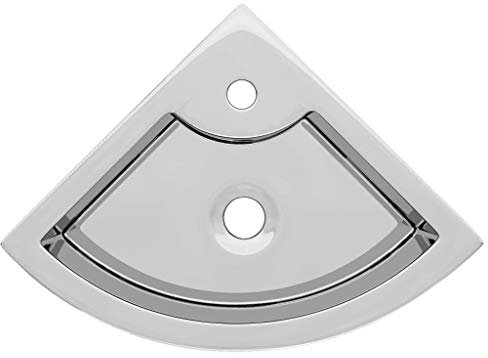 ARKEM Lavabo con rebosadero 45x32x12,5 cm cerámica Plateado Mueble Lavabo sobre Encimera