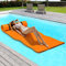 GOPLUS Matelas Mousse Americain Piscine,Tapis Flottant Piscine pour Adultes, Lac, Piscine, Plage,Yacht,90x220CM/66x210CM (Orange, 90x220CM)