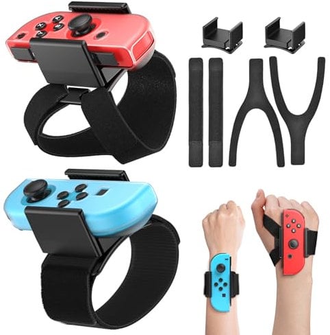 Handgelenkband für Switch Just Dance 2025 2024 2023, Boxband für Switch Sportspiele für Fitness Boxen, kompatibel mit Nintendo Switch 2 & Switch Joy-Con Controller, Case-freundlich einstellbar