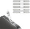 BelleVive 5er-Pack staubdichter Mesh-Aufkleber für iPhone 16 Pro/16 Pro Max, integrierter Schutz für Lautsprecher und Ladeanschluss, Anti-Staub, Hörmuschel-Lautsprecher-Mesh, Silber