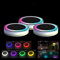Euakee Luz Solar Piscina Flotantes con Termómetro, luminación LED Subacuática Solar, Iluminación RGB con Cambio de Color para Piscina, IP68 Impermeable, para Bañera (A)