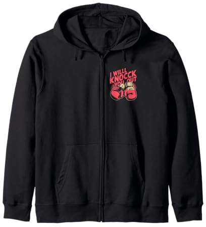 Lustige Boxhandschuhe Knock You Out I Will Knock You Out Kapuzenjacke