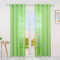 Yujiao Mao Voile Vorhang Ösen Gardinen Schal Uni Transparent Ösenvorhang 1er-Pack BxH 140x145cm Grün