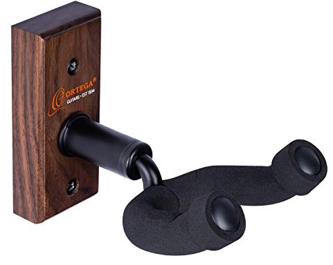 Ortega Guitars Gitarre Aufhängung Zubehör - Wandaufhängung für Gitarre - Holz, Dunkelbraun (OGH-1WN)