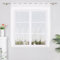Yujiao Mao 1er Pack Halbtransparent Besticke Weiß Blumen Scheibengardine Küchen Vorhang Tür Gardine J13 HxB 150cmx150cm