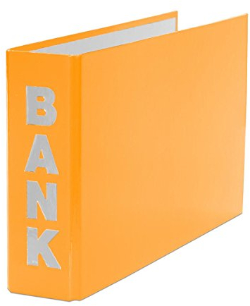 Bankordner / 140x250mm / für Kontoauszüge / Farbe: orange